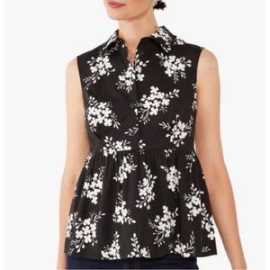 Kate Spade Floral Peplum Shirt